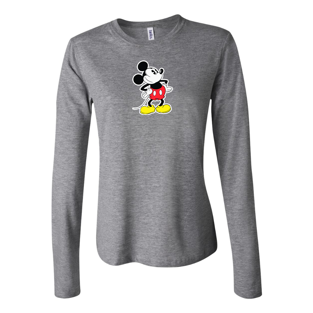 Women's Mickey Mouse Cartoon Long Sleeve T-Shirt