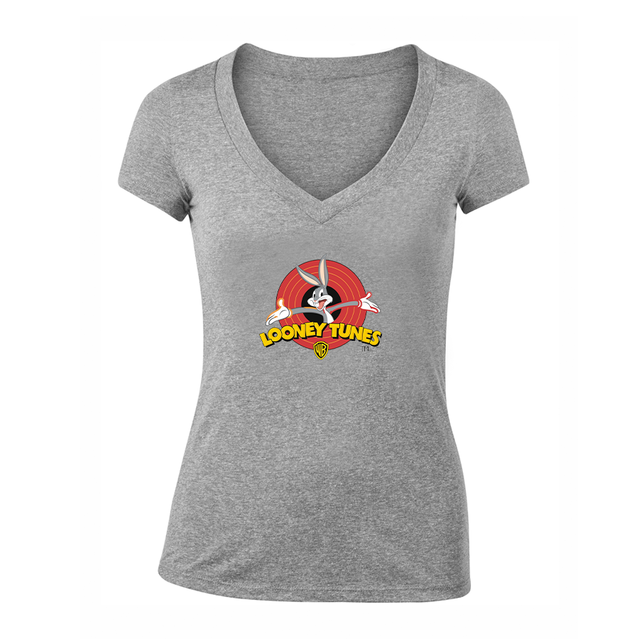 Women's Looney Tunes Warner Brothers Cartoon V-Neck T-Shirt