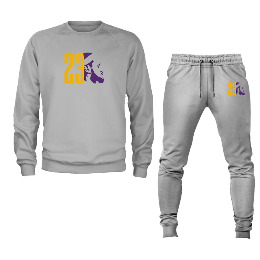 Men's Lebron James 23 Crewneck Sweatshirt Joggers Suit