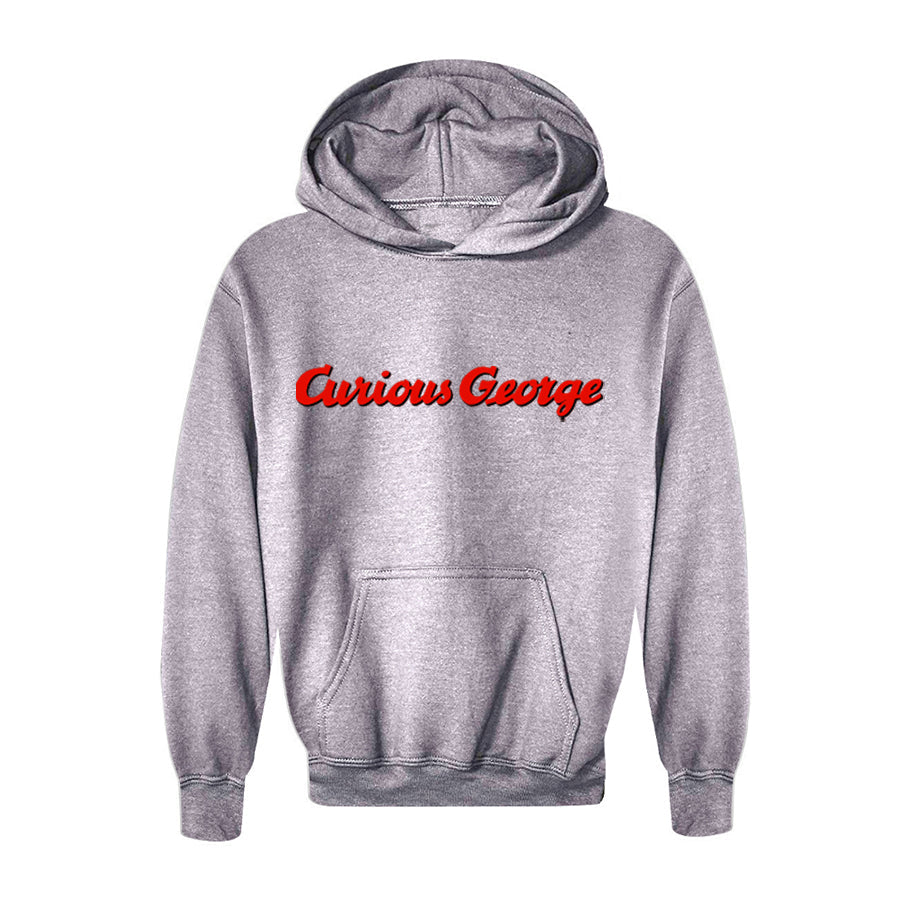 Youth Kids Curious George Cartoon Pullover Hoodie