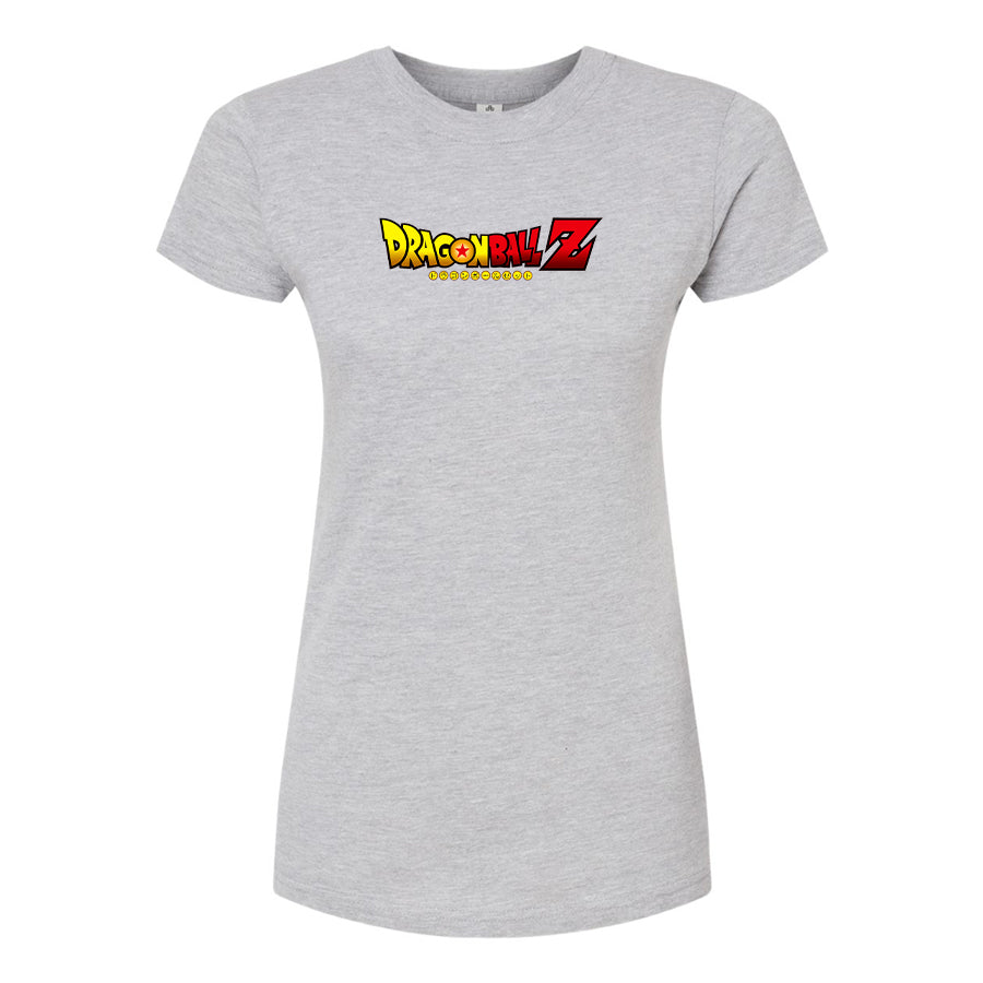 Women's Dragon Ball Z Cartoon Title Round Neck T-Shirt