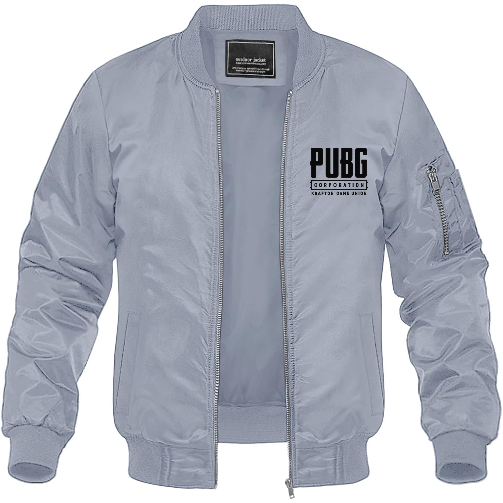 Men's PUBG Multiplayer Shooting Game Lightweight Bomber Jacket Windbreaker Softshell Varsity Jacket Coat