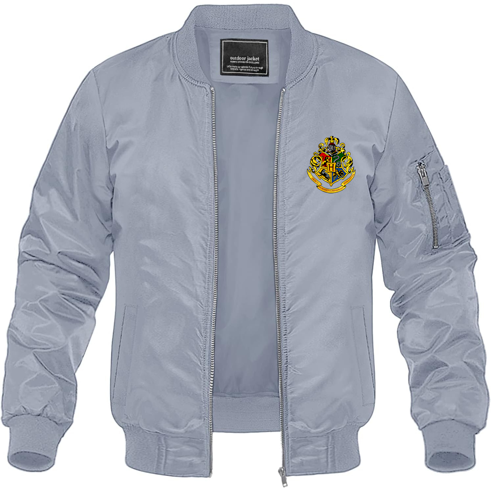Men's Hogwarts Emblem Harry Potter Movie Lightweight Bomber Jacket Windbreaker Softshell Varsity Jacket Coat