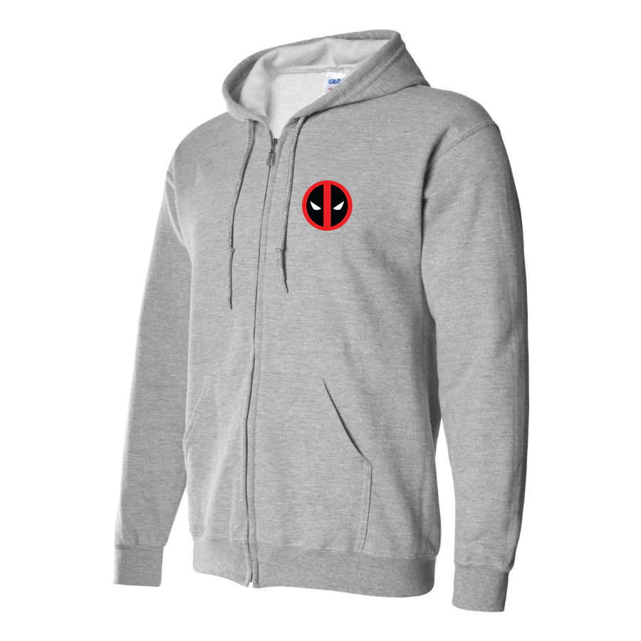 Men's Deadpool Marvel Superhero Zipper Hoodie