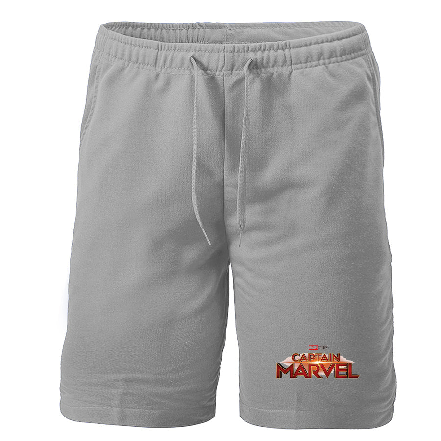 Men's Captain Marvel Superhero  Athletic Fleece Shorts