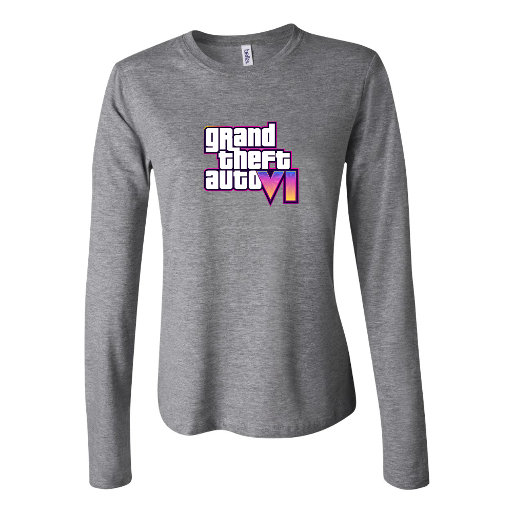 Women's GTA 6 Grand Theft Auto VI Long Sleeve T-Shirt Game