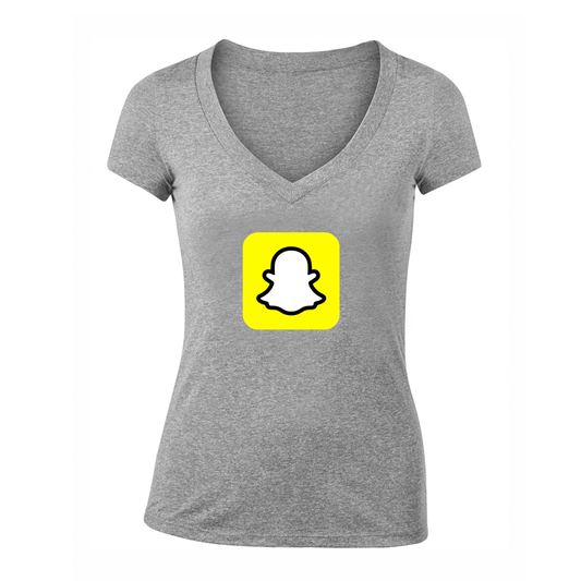 Women's Snapchat Social V-Neck T-Shirt