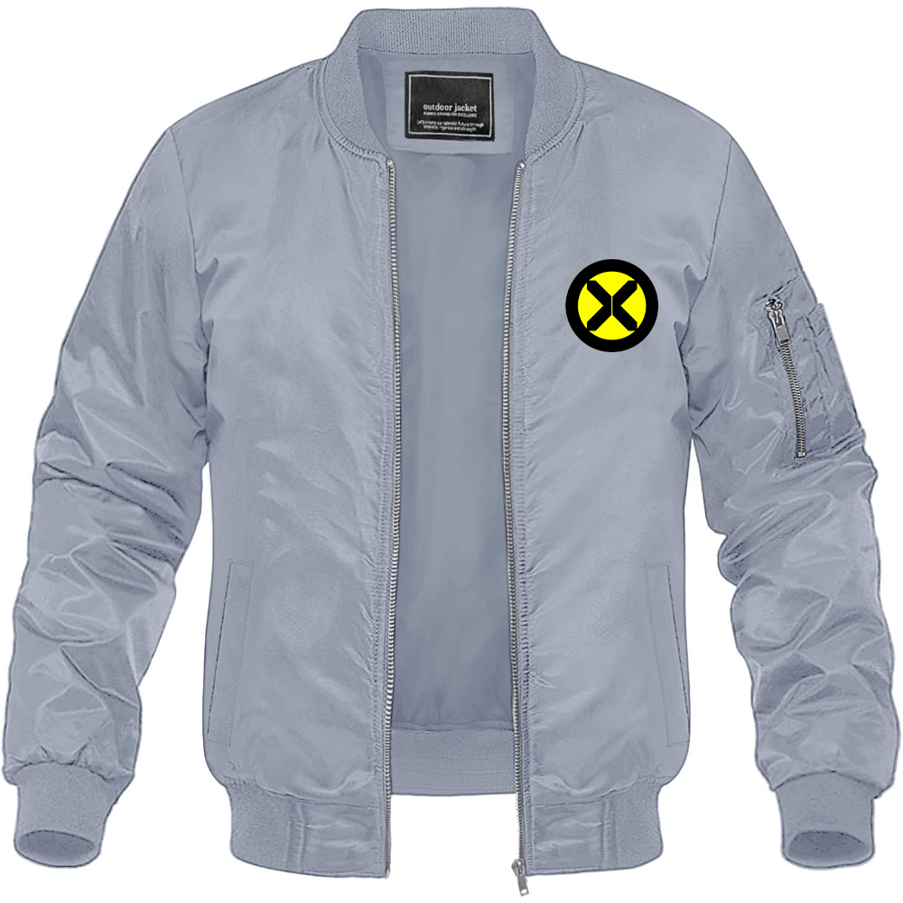 Men's X-Men Marvel Comics Superhero Lightweight Bomber Jacket Windbreaker Softshell Varsity Jacket Coat