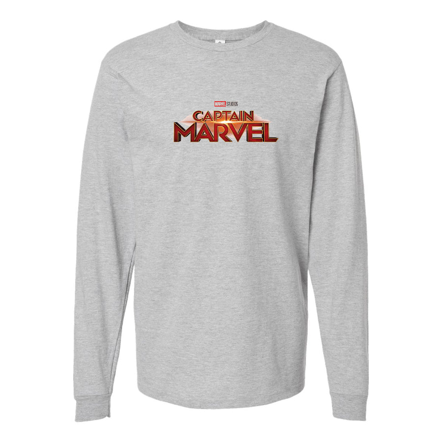 Men's Captain Marvel Superhero  Long Sleeve T-Shirt