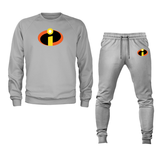 Men's The Incredibles Cartoon Crewneck Sweatshirt Joggers Suit