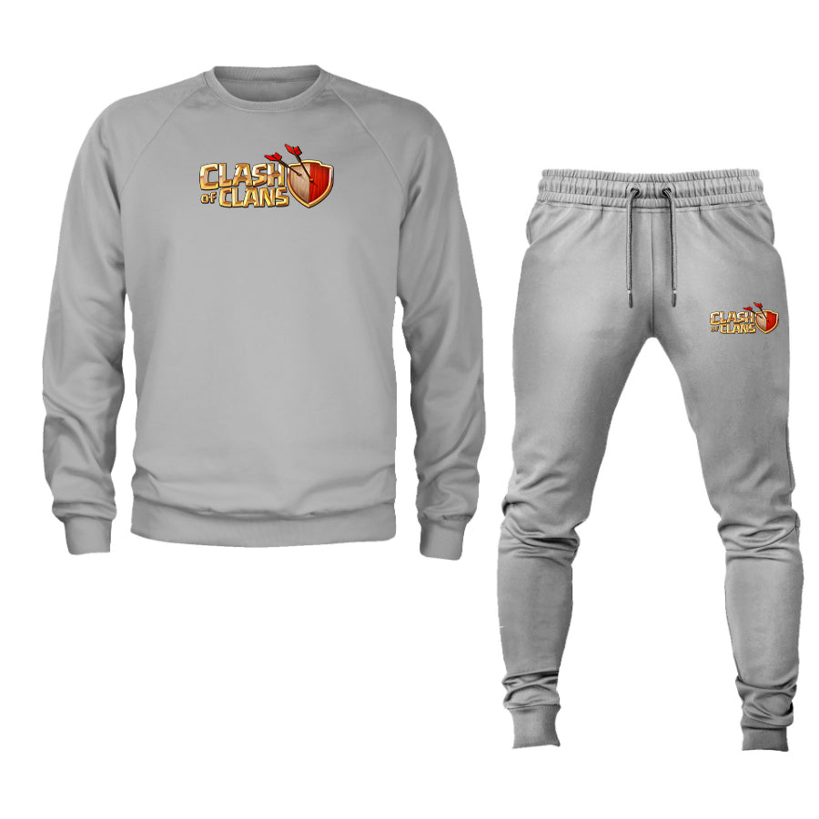 Men's Clash of Clans Game Crewneck Sweatshirt Joggers Suit