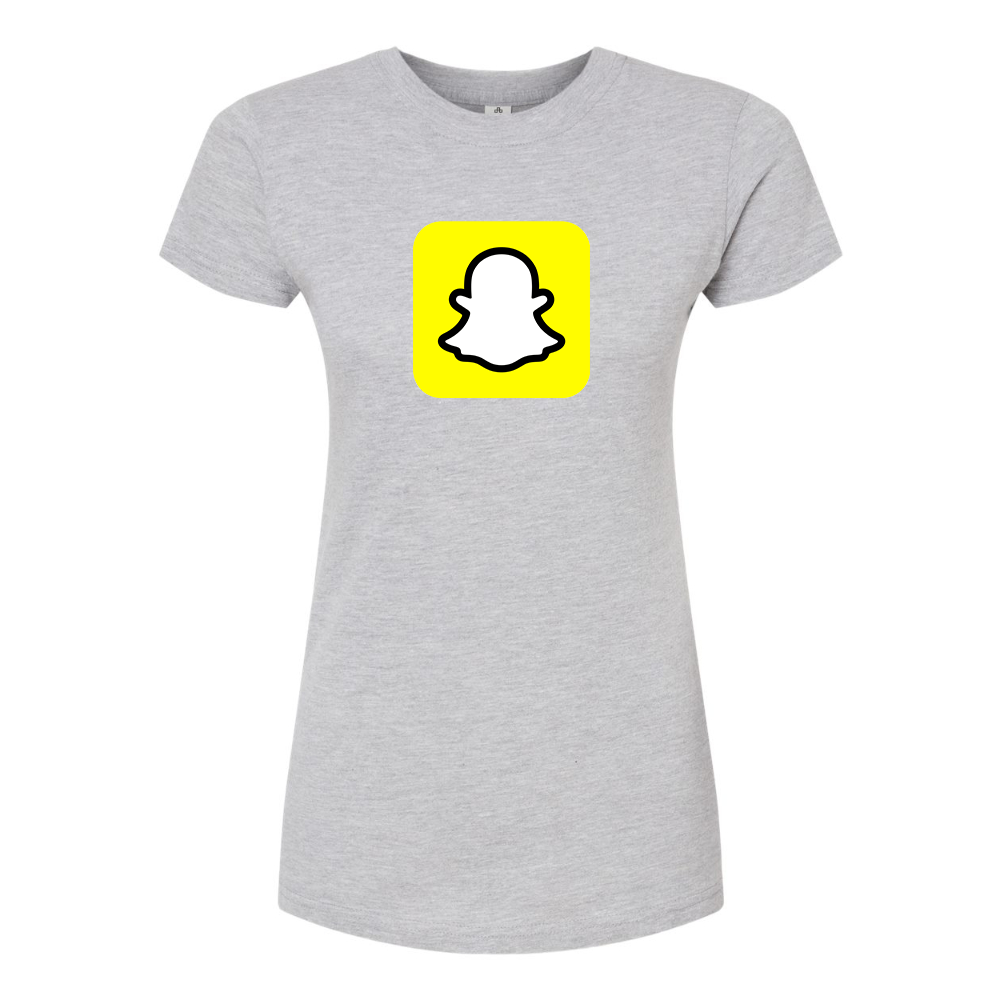 Women's Snapchat Social Round Neck T-Shirt