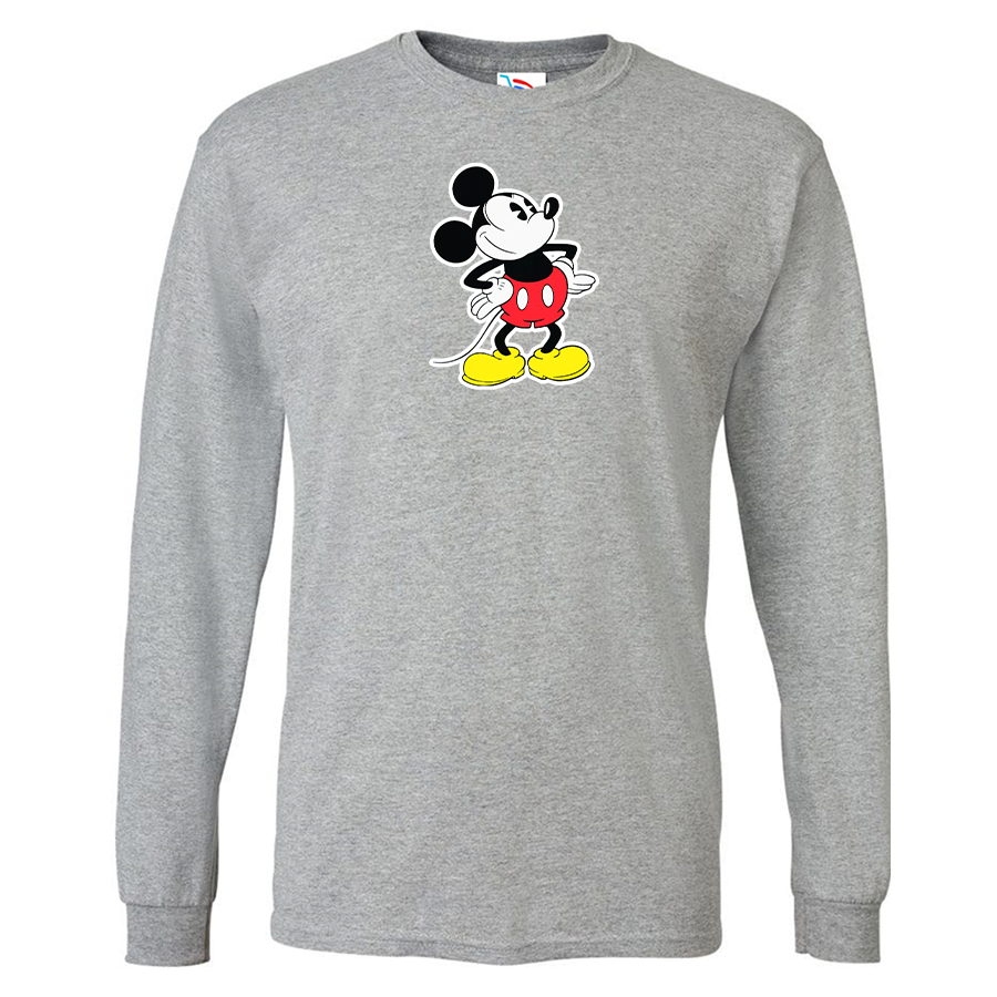 Men's Mickey Mouse Cartoon Long Sleeve T-Shirt