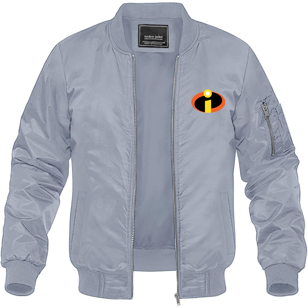 Men's The Incredibles Cartoon Lightweight Bomber Jacket Windbreaker Softshell Varsity Jacket Coat