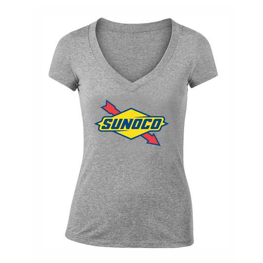 Women's Sunoco Gas Station V-Neck T-Shirt