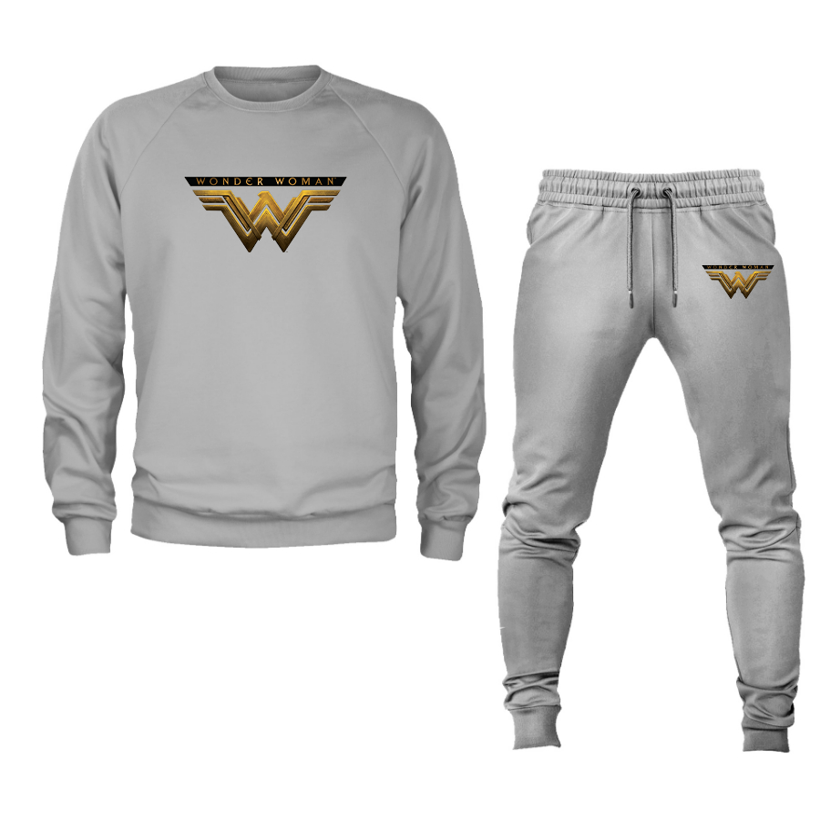 Men's Wonder Woman DC Superhero Crewneck Sweatshirt Joggers Suit