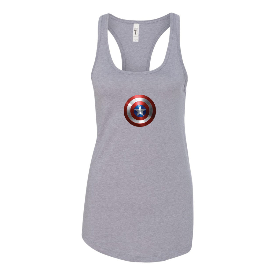 Women's Captain America Superhero Racerback Tank Top