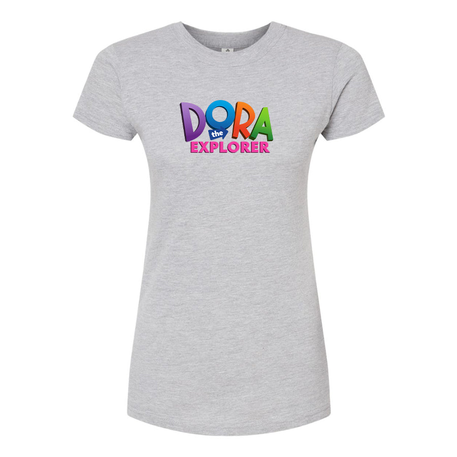 Women's Dora The Explorer Cartoon Round Neck T-Shirt