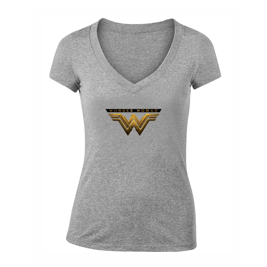 Women's Wonder Woman DC Superhero V-Neck T-Shirt