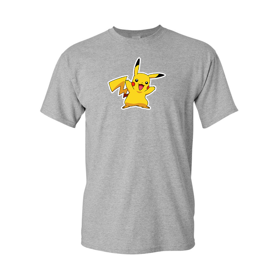 Men's Pikachu Cartoon Cotton T-Shirt