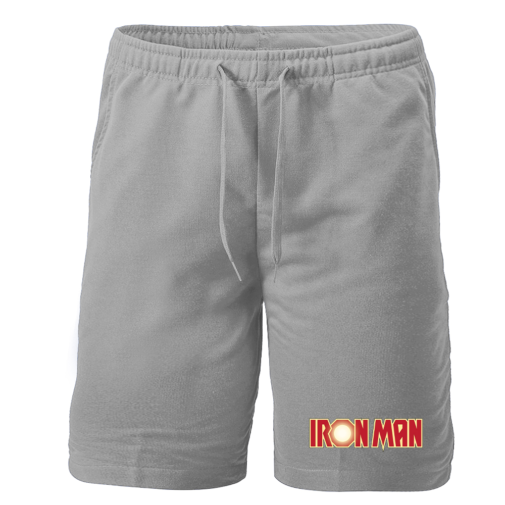 Men's Iron Man Marvel Superhero Athletic Fleece Shorts