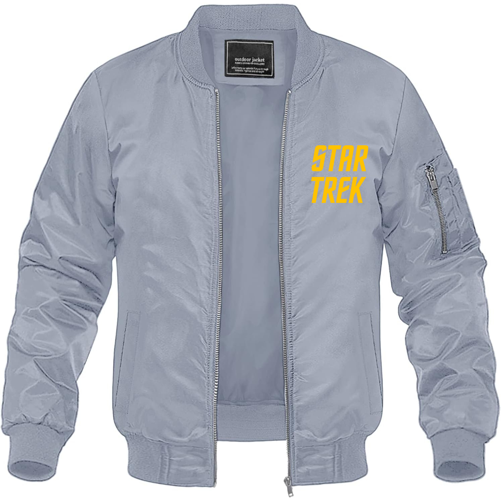 Men's Star Trek Movie Lightweight Bomber Jacket Windbreaker Softshell Varsity Jacket Coat