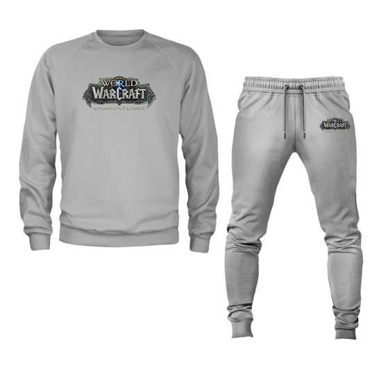 Men's World of Warcraft Dragon Flight Game Crewneck Sweatshirt Joggers Suit