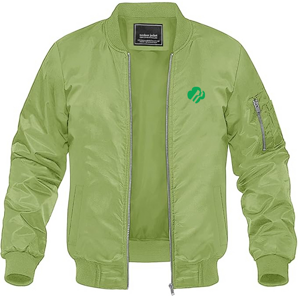 Men's Girl Scouts Logo Lightweight Bomber Jacket Windbreaker Softshell Varsity Jacket Coat