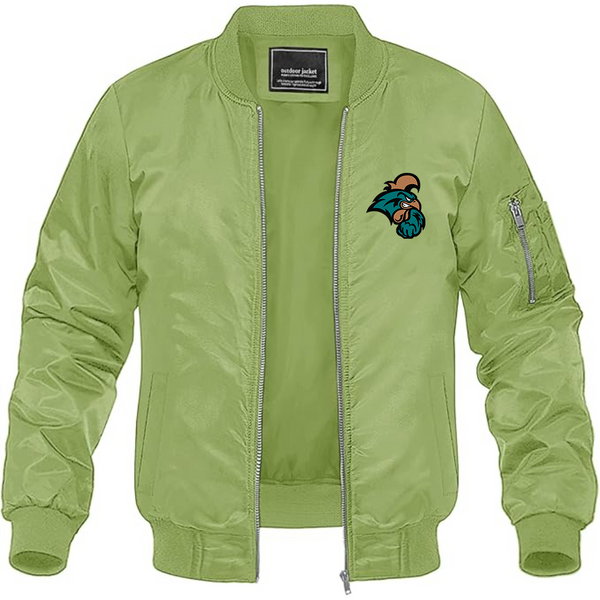 Men's Coastal Carolina Chanticleers Lightweight Bomber Jacket Windbreaker Softshell Varsity Jacket Coat