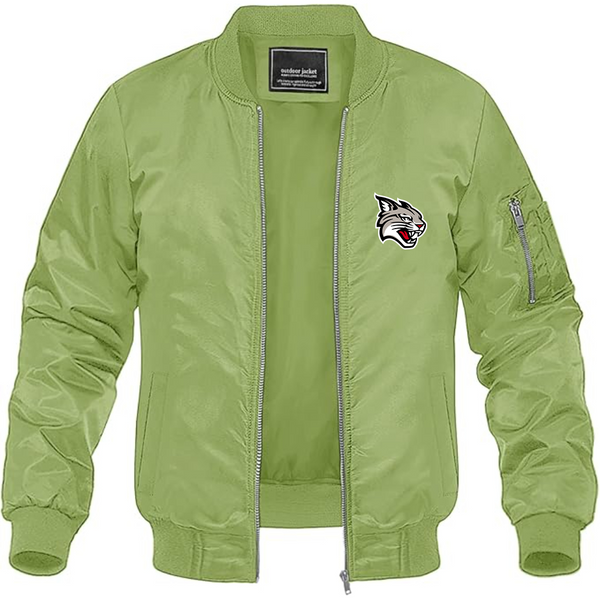 Men's Davidson Wildcats Lightweight Bomber Jacket Windbreaker Softshell Varsity Jacket Coat