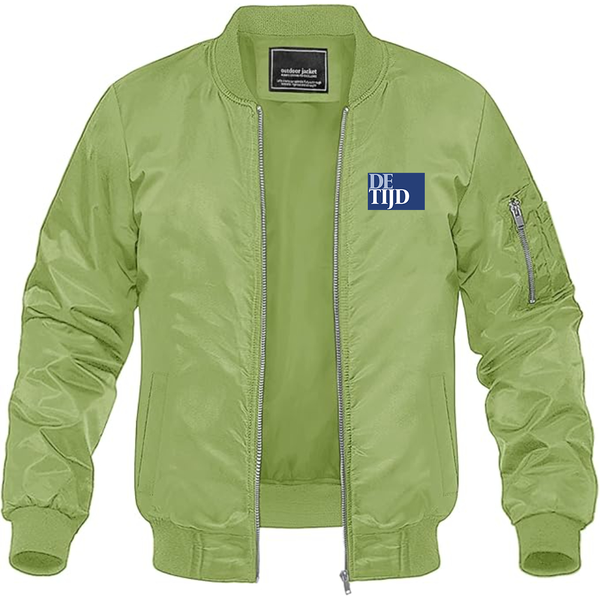 Men's De Tijd   Lightweight Bomber Jacket Windbreaker Softshell Varsity Jacket Coat