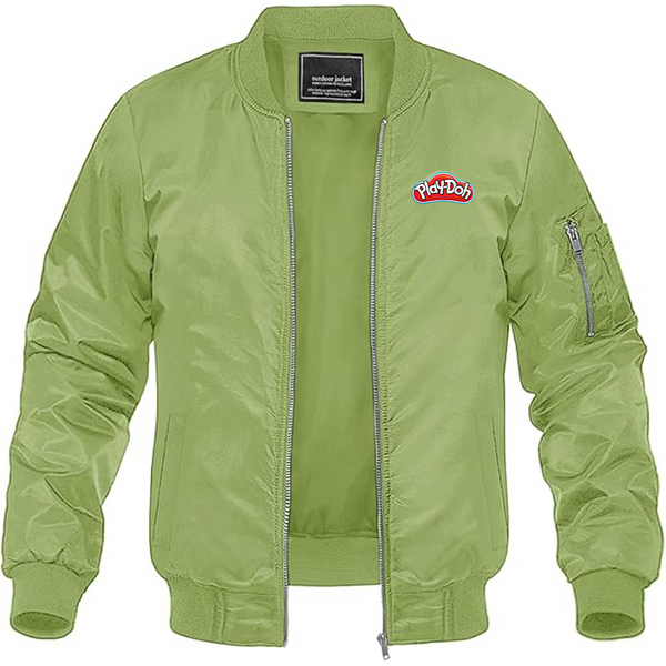 Men's Play Doh Lightweight Bomber Jacket Windbreaker Softshell Varsity Jacket Coat