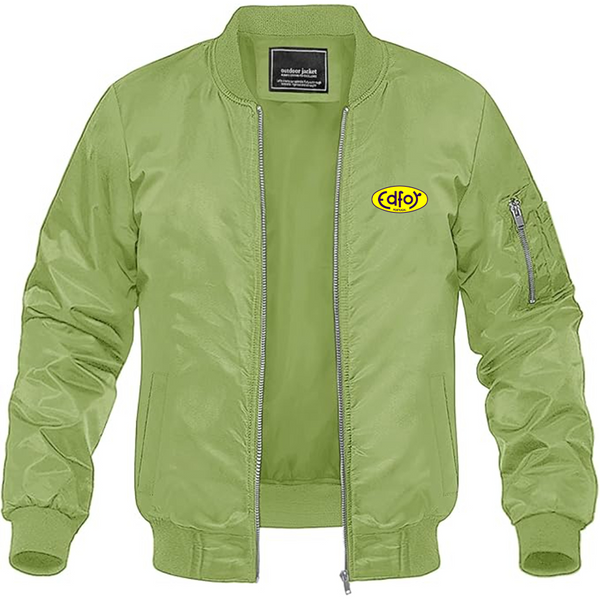 Men's Edfor Grand Sport Logo Lightweight Bomber Jacket Windbreaker Softshell Varsity Jacket Coat
