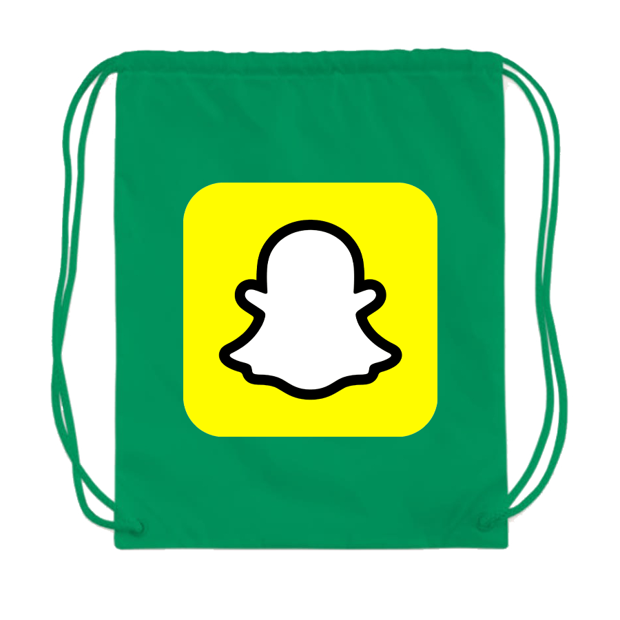 Snapchat Social Drawstring Bag