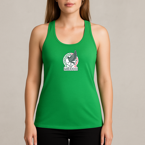 Women's Mexico Soccer Racerback Tank Top