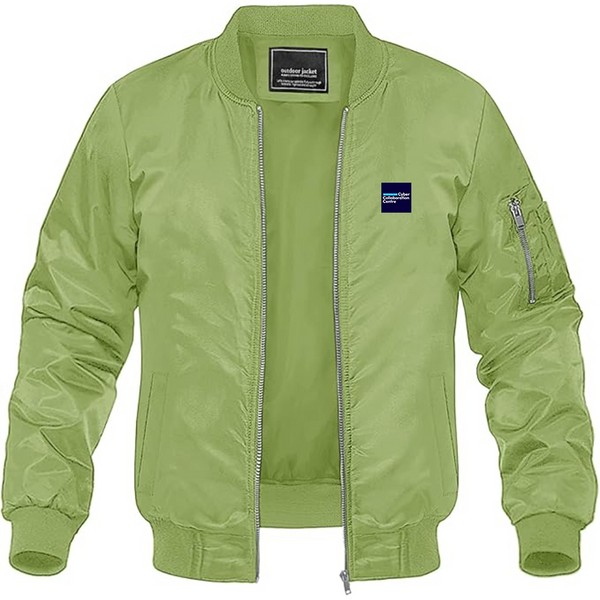Men's Australian Cyber Collaboration Centre Logo Lightweight Bomber Jacket Windbreaker Softshell Varsity Jacket Coat