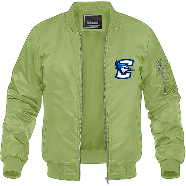 Men's  Creighton Bluejays Lightweight Bomber Jacket Windbreaker Softshell Varsity Jacket Coat