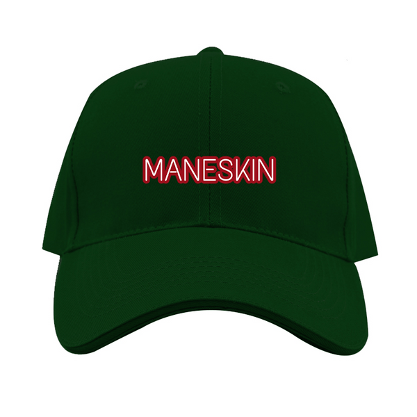 Maneskin Red Neon Letter Logo  Dad Baseball Cap Hat