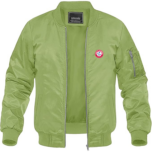 Men's Arm Hammer Logo Lightweight Bomber Jacket Windbreaker Softshell Varsity Jacket Coat
