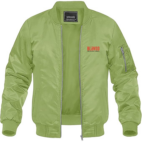 Men's BlaVod Logo Lightweight Bomber Jacket Windbreaker Softshell Varsity Jacket Coat