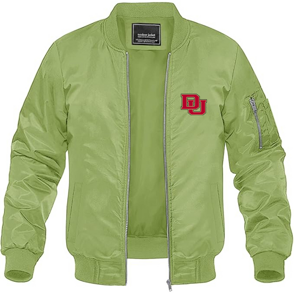 Men's  Denver Pioneers Lightweight Bomber Jacket Windbreaker Softshell Varsity Jacket Coat