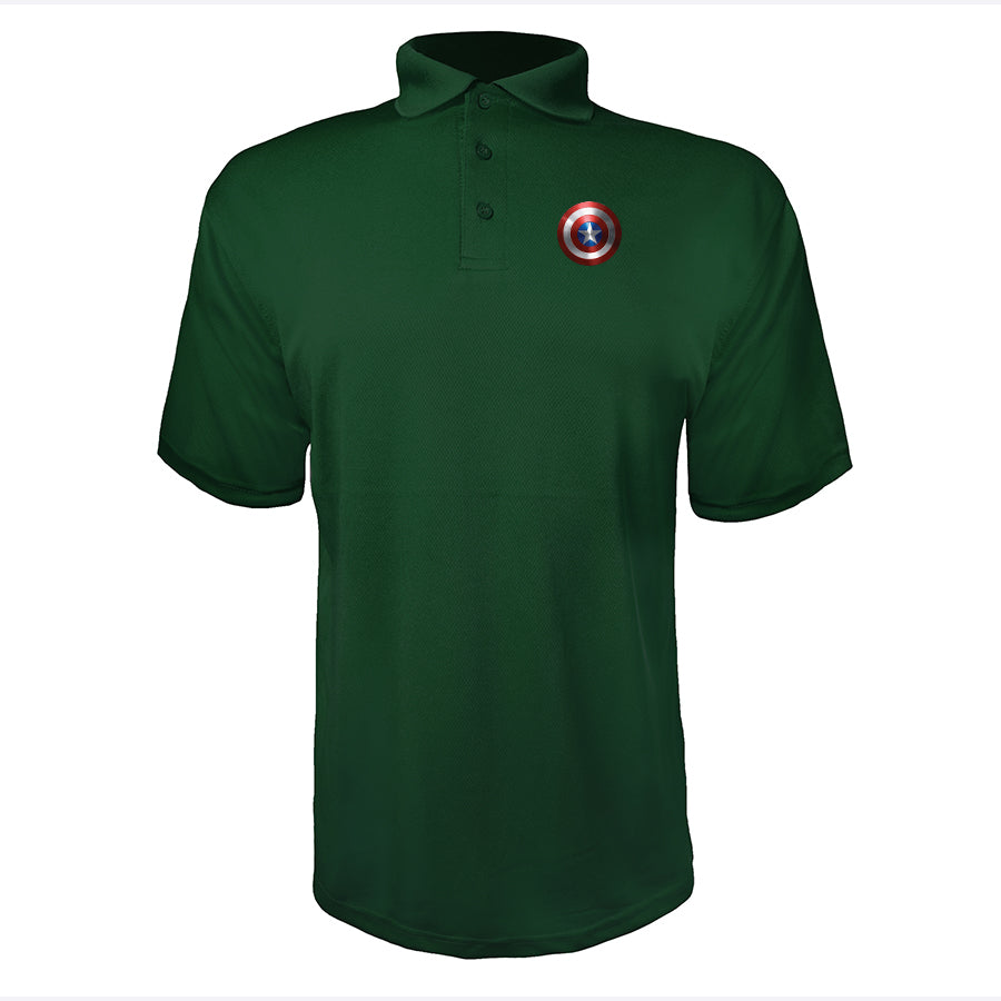 Men's Captain America Superhero Polyester Polo