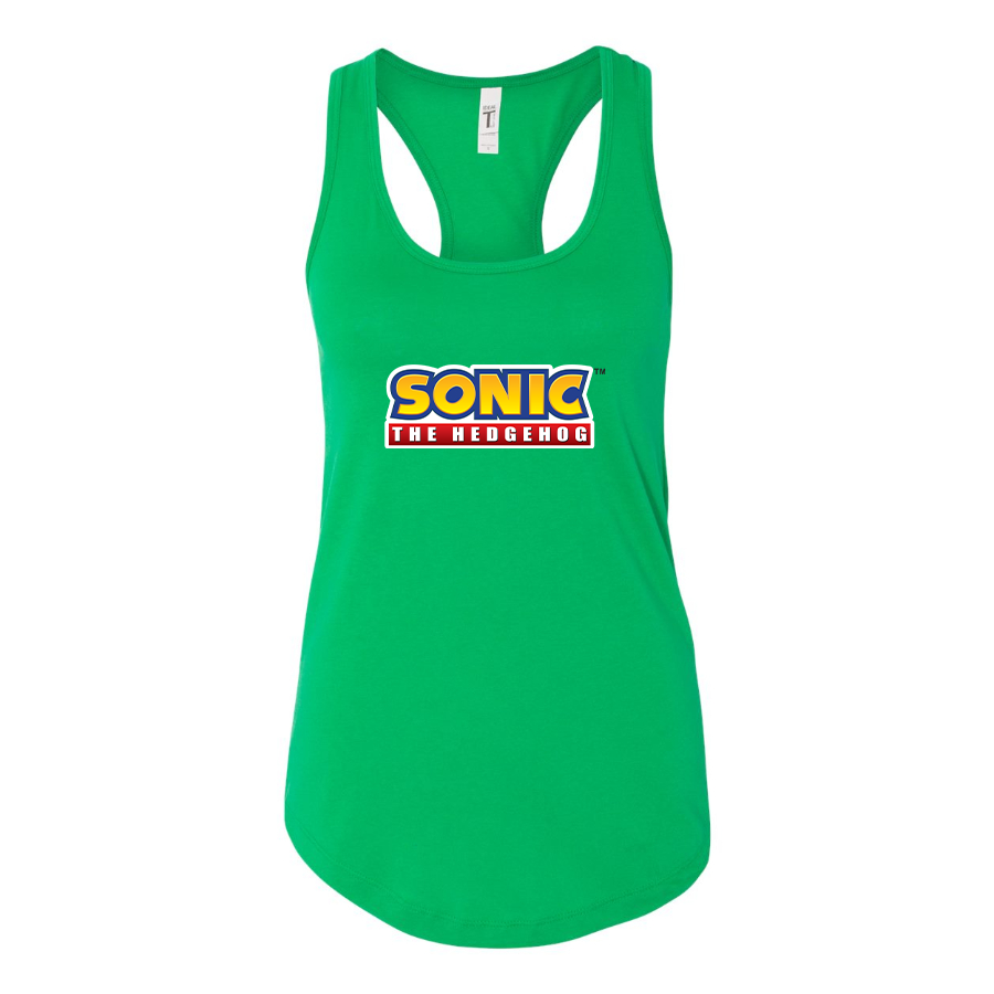 Women's Sonic The Hedgehog Cartoon Racerback Tank Top