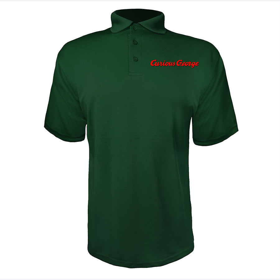 Men's Curious George Cartoon  Polyester Polo