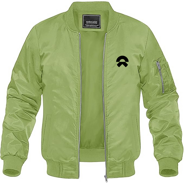Men's Nio Logo Lightweight Bomber Jacket Windbreaker Softshell Varsity Jacket Coat