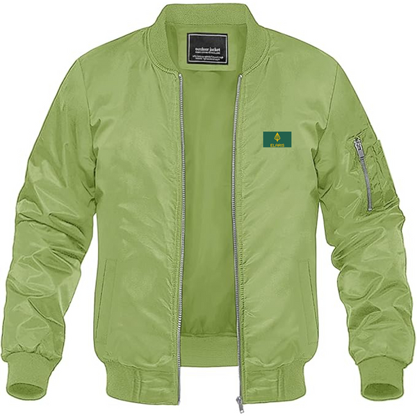 Men's Elaris Logo Lightweight Bomber Jacket Windbreaker Softshell Varsity Jacket Coat