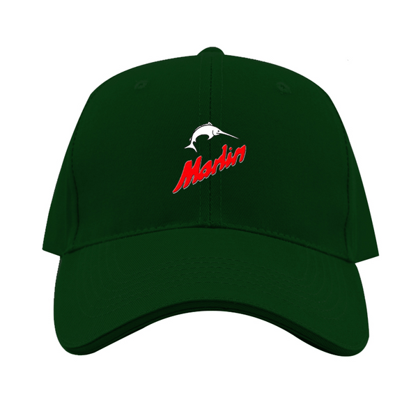 Marlin Logo  Dad Baseball Cap Hat
