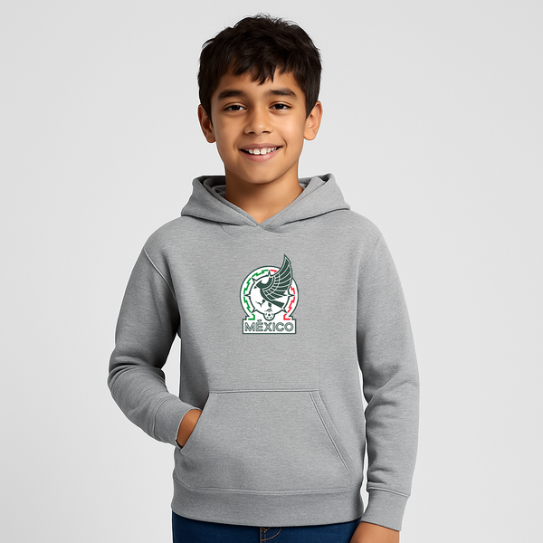 Youth Kids Mexico Soccer Pullover Hoodie