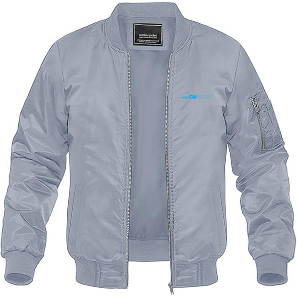 Men's Clatronic Logo Lightweight Bomber Jacket Windbreaker Softshell Varsity Jacket Coat