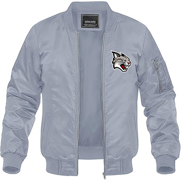 Men's Davidson Wildcats Lightweight Bomber Jacket Windbreaker Softshell Varsity Jacket Coat